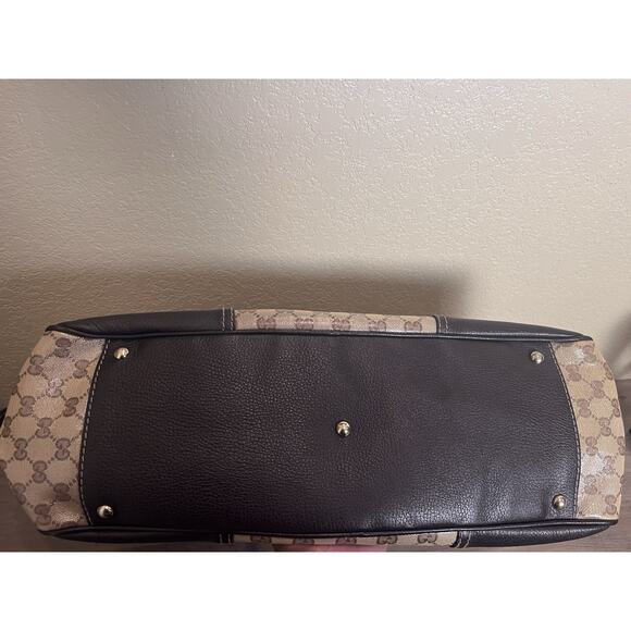 Gucci GG Canvas Leather Trim Tote Bag 29509 Web Detail w/ Legit App Tag - Picture 6 of 10